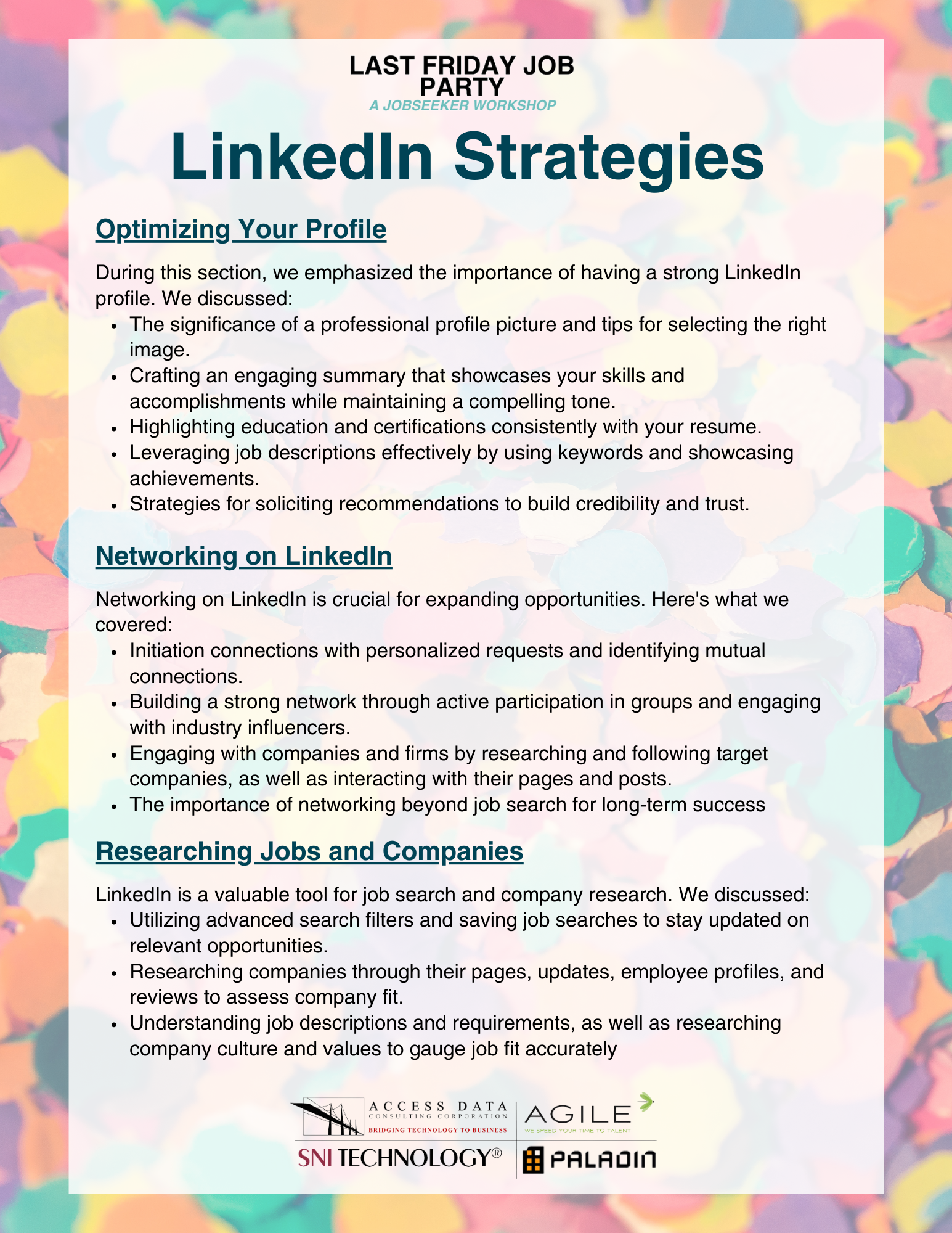 LFJP- LinkedIn Strategies